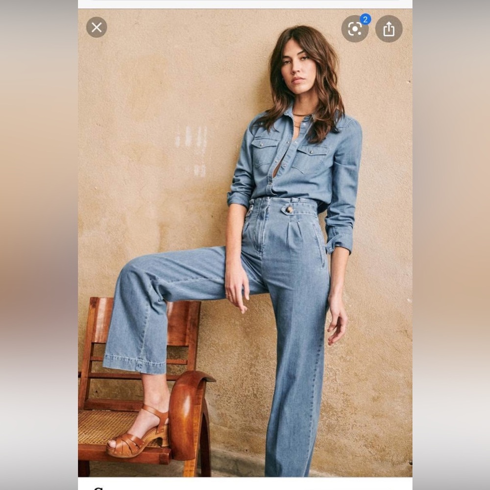 Sezane Armando Denim Trouser